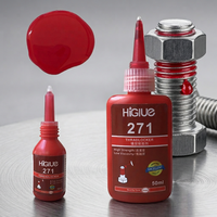 Adhésif anaérobie HiGlue pour verrous de filetage 2ml 50ml – Colle pour vis et fixations métalliques – Scellant de filetage pour usage industriel