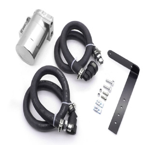 JLT Oil Catch Can Kit For Ford F150 2011-2018 5.0 6.2 3.5EB 2.7EB <b>Black</b> Rubber Hose With Mounting <b>Bracket</b> - Product Image 3