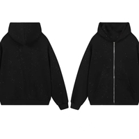 Pria musim semi musim gugur Model baru langit berbintang Sweatshirt bertudung jaket ritsleting serbaguna trendi longgar gaya Ins pola cetak