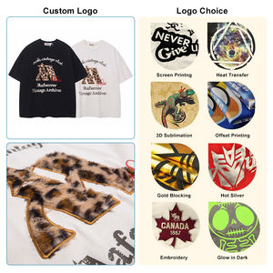 เสื้อยืดสตรีทแวร์ผู้ชายทรงหลวม ระบายอากาศได้ดี เป็นมิตรกับสิ่งแวดล้อม ผลิตจากผ้าฝ้าย 100% คุณภาพสูง พิมพ์ลายอย่างดี - Product Image 5