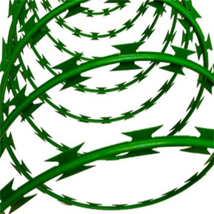 Fil barbelé en acier galvanisé en spirale, type rasoir croisé ASTM A-764 - Product Image 4