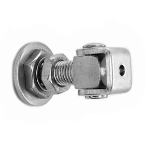 Bisagra Perno en U de Acero Inoxidable AISI 304 con Placa Redonda y Tuerca Ajustable M16 Bisagra Puerta y Ventana SKU 9180017 Placa Ø 46 - Product Image 1