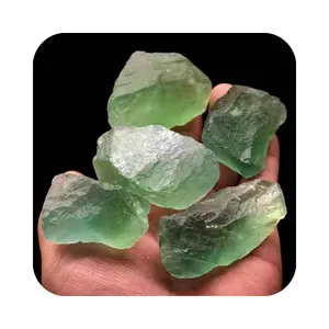 东海天然生石英晶体愈合增加能量矿物石材绿色萤石粗糙家居新产品