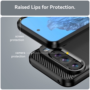 Wholesale Soft TPU Bumper Carbon <strong>Fiber</strong> Protective Cover Cell Phone Case for <strong>Google</strong> Pixel 9 Pro 8A 7 Pro 16 Plus - Product Image 5
