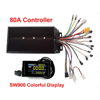 Kit de conversion moteur pour vélo électrique et trottinette 48V 52V 60V 72V 80A 3000W 5000W avec capteur Hall et contrôleur d'affichage SW900