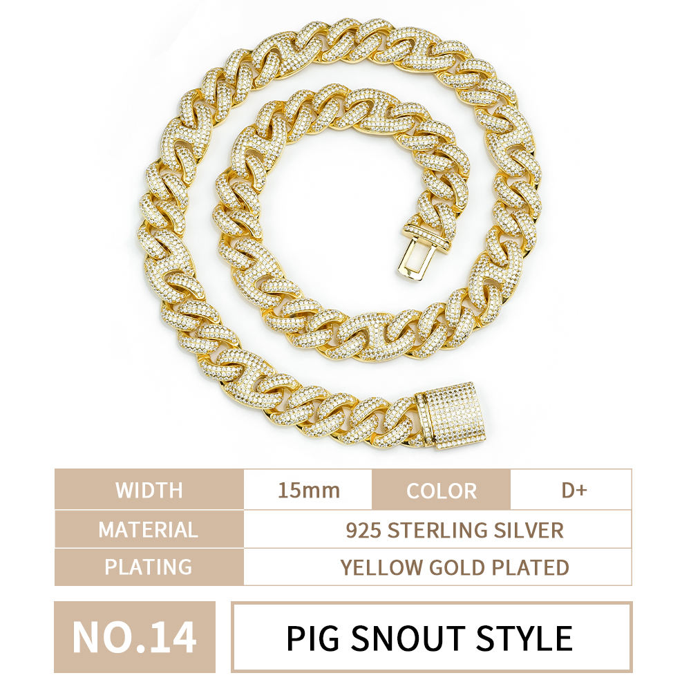 Yellow Gold Plated/pig snout