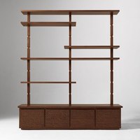 Table en bois de luxe moderne, unité de rangement design Finn avec étagères réglables pour salons, meubles d'hôtel de luxe