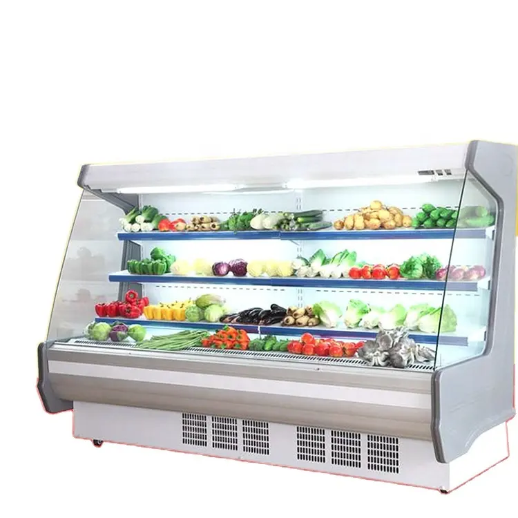 슈퍼마켓을 위한 다 갑판 열려있는 냉각장치 강직한 전시 냉장고 3.5 미터