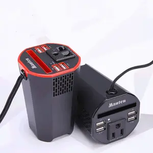 150w car inverter 4USB smart digital display with amplifier card 6.2A 12V to 110V 220 vehicle-mounted inverter Car Charger