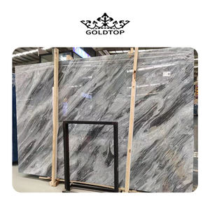 Dalle de marbre gris Goldtop Florence Surface polie Pierre naturelle haut de gamme pour la décoration de murs et de sols d'intérieur à la maison - Product Image 1