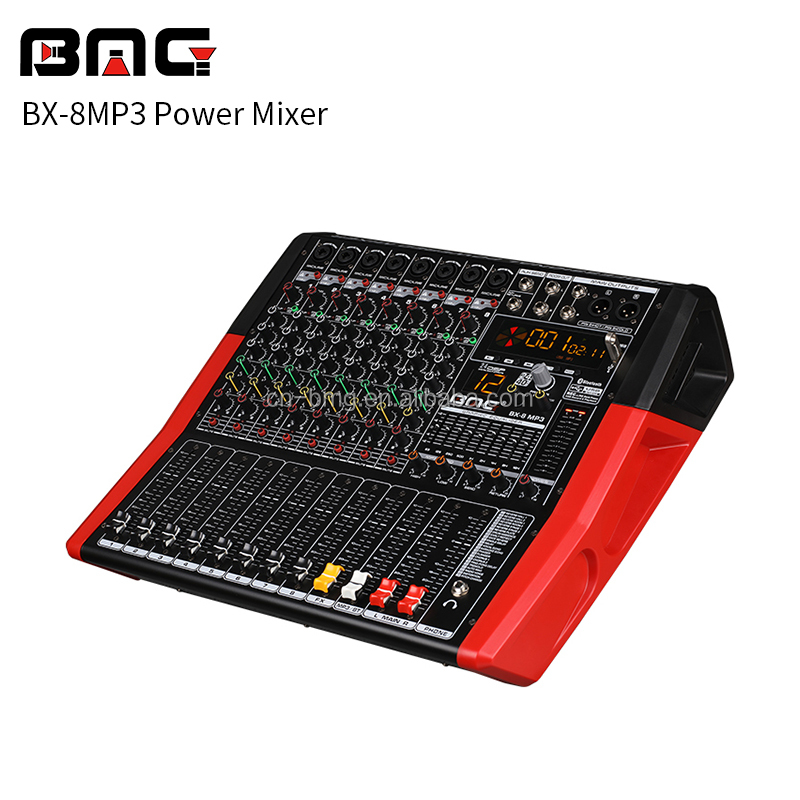 BMG BX-8 MP3 Power Mixer - 8 Channel Professional Audio Mixer