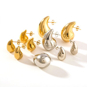 Wholesale 316L Stainless Steel 14k 18k Pvd Gold Plated Luxury High Quality Jewelry Fashion <b>Stud</b> Small Drop Earrings for Women - Product Image 5