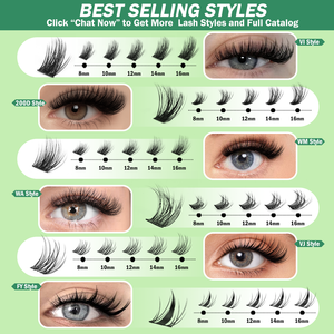 Extensions <span class=keywords><strong>de</strong></span> <span class=keywords><strong>cils</strong></span> segmentées pré-coupées <span class=keywords><strong>à</strong></span> <span class=keywords><strong>prix</strong></span> d'usine, kit DIY pour <span class=keywords><strong>cils</strong></span> <span class=keywords><strong>à</strong></span> <span class=keywords><strong>domicile</strong></span>, <span class=keywords><strong>cils</strong></span> en grappe avec logo personnalisé - Product Image 6