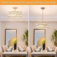 Lustre suspendu en cristal classique personnalisé, hauteur réglable, pour hôtel, restaurant, cuisine, salon, décoration, lampe suspendue