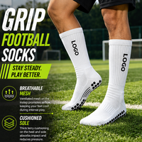 Chaussettes de football personnalisées avec logo, antidérapantes, rembourrées, pour hommes, chaussettes de sport, chaussettes de football respirantes, antidérapantes, avec grip