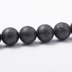 Perline Rotonde in Pietra Vulcanica Naturale, Perle Sciolte in Roccia Lavica Porosa per Creazione di Gioielli Fai-da-Te, Vendita all'Ingrosso - Product Image 6