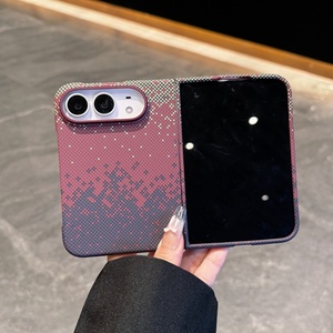 Étui de téléphone magnétique personnalisé en fibre de carbone pour iPhone Duo avec protection de cadre avant, ultra fin, en PC, résistant aux chocs, coque rigide - Product Image 1