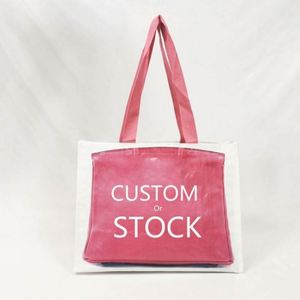 Sac fourre-tout pliable réutilisable en PP tissé, personnalisé avec logo, robuste, imprimé, grand format, pour courses et cadeaux - Product Image 1