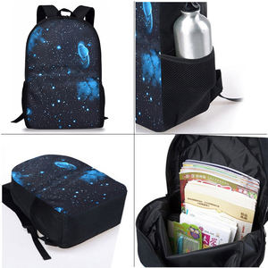 Sac à dos de trois pièces unisexe planète de l'espace extra-atmosphérique de style tendance pour garçons et filles meilleurs cadeaux cartable étanche dessin animé 3D - Product Image 4