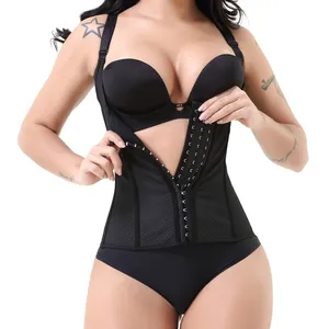 Bán Buôn Không Khí Lỗ Phụ Nữ Eo Đào Tạo Cincher Vai Có Thể Điều Chỉnh Dây Đeo Cơ Thể Shaper Vest Mỏng Latex Shaper Vest