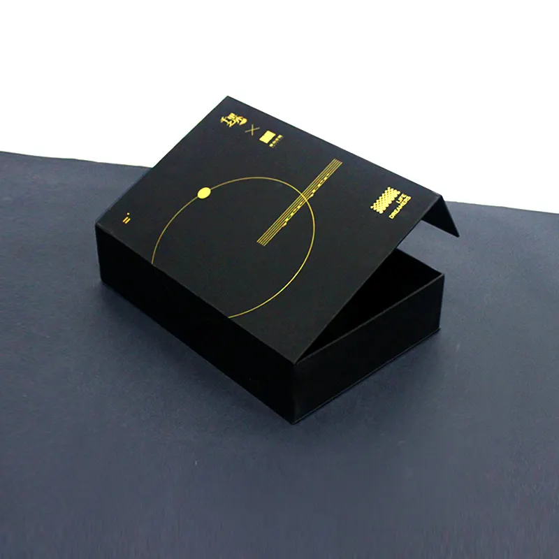 Wholesale Custom Logo Printed Flip Top Gift Packaging Cardboard Paper Rigid Magnetic Box With Gold Foil