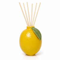 Bouteille diffuseur d'arômes en céramique personnalisée au design citron, style européen, récipient décoratif pour cadeaux, vente en gros