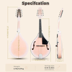<span class=keywords><strong>Mandoline</strong></span> rose <span class=keywords><strong>prix</strong></span> usine 8 cordes Instrument de <span class=keywords><strong>musique</strong></span> pour débutants enfants adultes guitare basse acoustique à vendre - Product Image 2