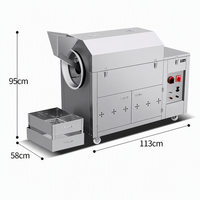 Nouvelle machine à torréfier automatique industrielle à gaz et électrique en acier inoxydable pour arachides, noix et noix de cajou