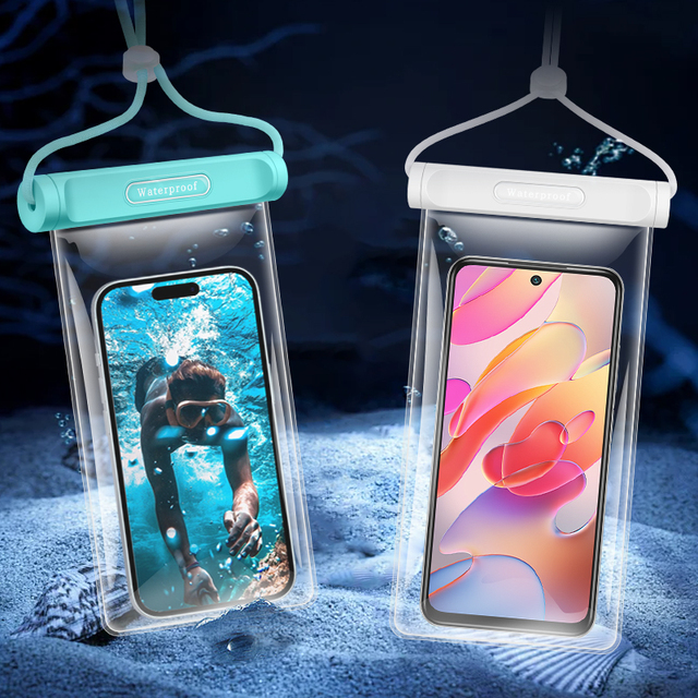 Factory Wholesale IPX8 Universal Waterproof Mobile Phone Bags for Smart Phone Summer Waterproof Mobile Phone Pouch