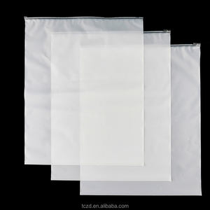 Sac en plastique transparent PE avec fermeture éclair et impression en gravure pour vêtements, sac en plastique à fermeture éclair en gros - Product Image 3