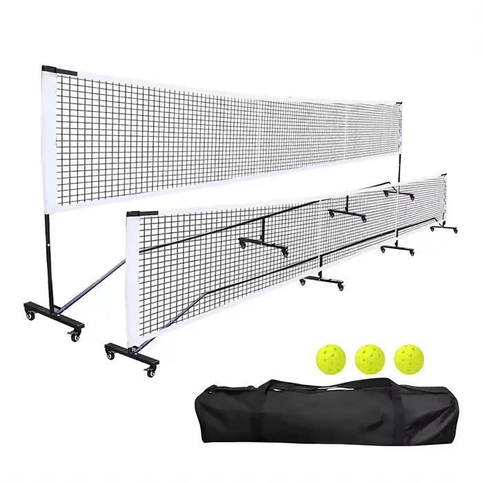 Tragbares Pickleballnetz-Set für den Außenbereich Wettkampfaktivitäten Pickleball-Ballnetz mit Rädern Sport- und Unterhaltungsgeräte