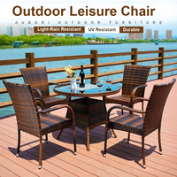 Chaise de jardin en rotin d'extérieur, imperméable, résistante aux UV et pliable, chaise en rotin PE