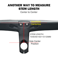 TOSEEK Stang Sepeda Road Bike Serat Karbon Aero Ringan Terintegrasi Panjang Batang Stang 70/120mm Lebar Stang 360/440mm OEM