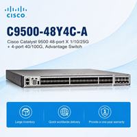 C9500-48Y4C-A pour commutateur géré Catalyst 9500 48 ports 1/10/25G + 4 ports 40/100G avec SNMP et QoS, capacité de 3,2 Tbps