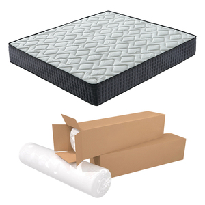 Matelas à ressorts matelassé confortable et moelleux CSingle, taille complète, pour hôpital et maison, fibre écologique tricotée 350g/m, noir - Product Image 1
