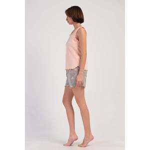 Conjunto de Pijama para Mujer con Cuello Redondo, Mangas Anchas y Falda Ovalada, Cómodo para Dormir - Product Image 3