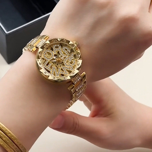 Orologio da <span class=keywords><strong>Donna</strong></span> Forsining di Lusso Meccanico Automatico in Acciaio Inossidabile Color Oro alla Moda - Product Image 2