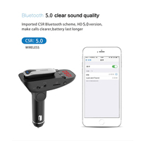 Émetteur FM Bluetooth pour voiture avec écouteurs sans fil, chargeur rapide PD QC3.0, double port USB, lecteur MP3 mains libres, kit voiture pour voitures 12-24V