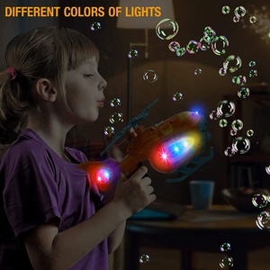 Pistolet à bulles de savon <span class=keywords><strong>en</strong></span> forme d'hélicoptère à main électrique, <span class=keywords><strong>jouet</strong></span> pour enfants d'été <span class=keywords><strong>en</strong></span> plein air avec musique et lumières - Product Image 5