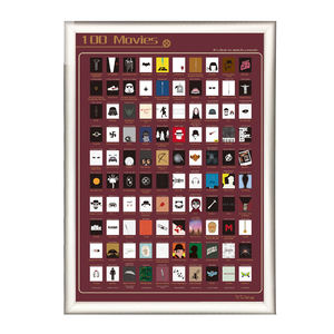 Póster para rascar con tubo de póster de papel, diseños de póster de impresión personalizados, mapa de películas 100 - Product Image 1