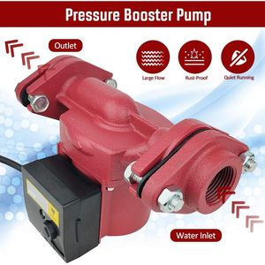 Pompe de recirculation d'eau chaude Carivia 115V, contrôle 3 vitesses, brides NPT 1'', fonte rouge - Product Image 4