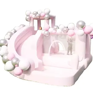 Macaron 10x10ft màu hồng Inflatable đám cưới lâu đài bouncy đám cưới Bouncer đám cưới lâu đài bouncy nhà nhà máy bán