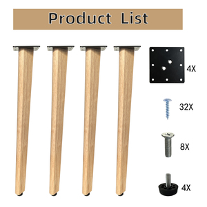 Легкие Угловые ножки для деревянного стола 26,5 дюймов - Product Image 2