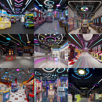 Lampes modulaires d'ambiance sur mesure en fer et PMMA, indice de protection IP55, pour la décoration intérieure, usage commercial, centres de jeux, magasins de jouets, salles d'arcade d'anime