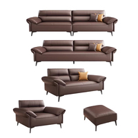 Ensemble de canapés de réception et de négociation en cuir PU écologique, style moderne et minimaliste, trois places, dossier droit, pour bureau