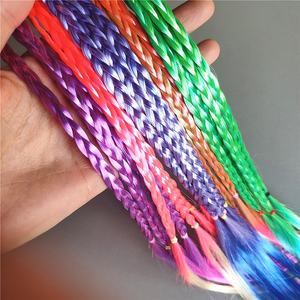 Fascia di gomma elastica all'ingrosso con 15 pollici treccia a 4 fili parrucche sintetiche Twist ragazze carine <span class=keywords><strong>trecce</strong></span> a coda di cavallo <span class=keywords><strong>per</strong></span> <span class=keywords><strong>bambini</strong></span> - Product Image 2