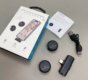 PIX-LINK M1迷你翻领无线麦克风，用于相机噪音消除麦克风，带充电盒，用于视频录制流 - Product Image 6