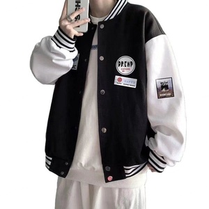 Fashion Coated Formal Bomber Jacket Plus Size Men's Eco-Friendly Polyester/Cotton Custom Logo Plain - Product Image 2