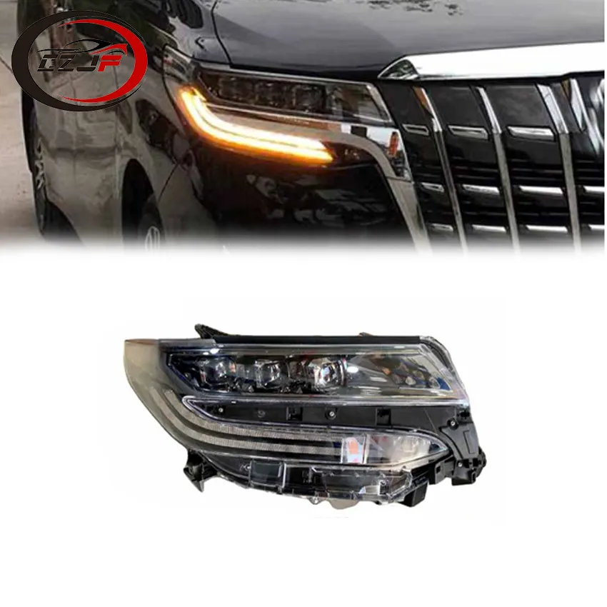 CZJF sıcak satış otomobil parçaları Toyota Alphard için 3 Lens farlar 2018-20 orijinal kullanılan üç gözler far