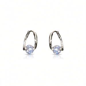 ต่างหูห่วงทอง E3864พร้อมกรอบพลอยเทียมคริสตัลสำหรับสวมใส่ได้ทุกวันเครื่องประดับสไตล์คลาสสิก - Product Image 1